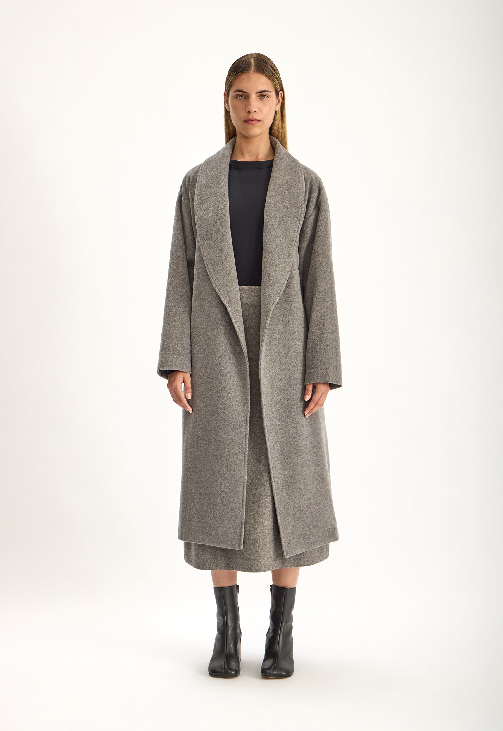 Eaze Wool Cashmere Coat in Flannel | Jac + Jack – Jac + Jack AU