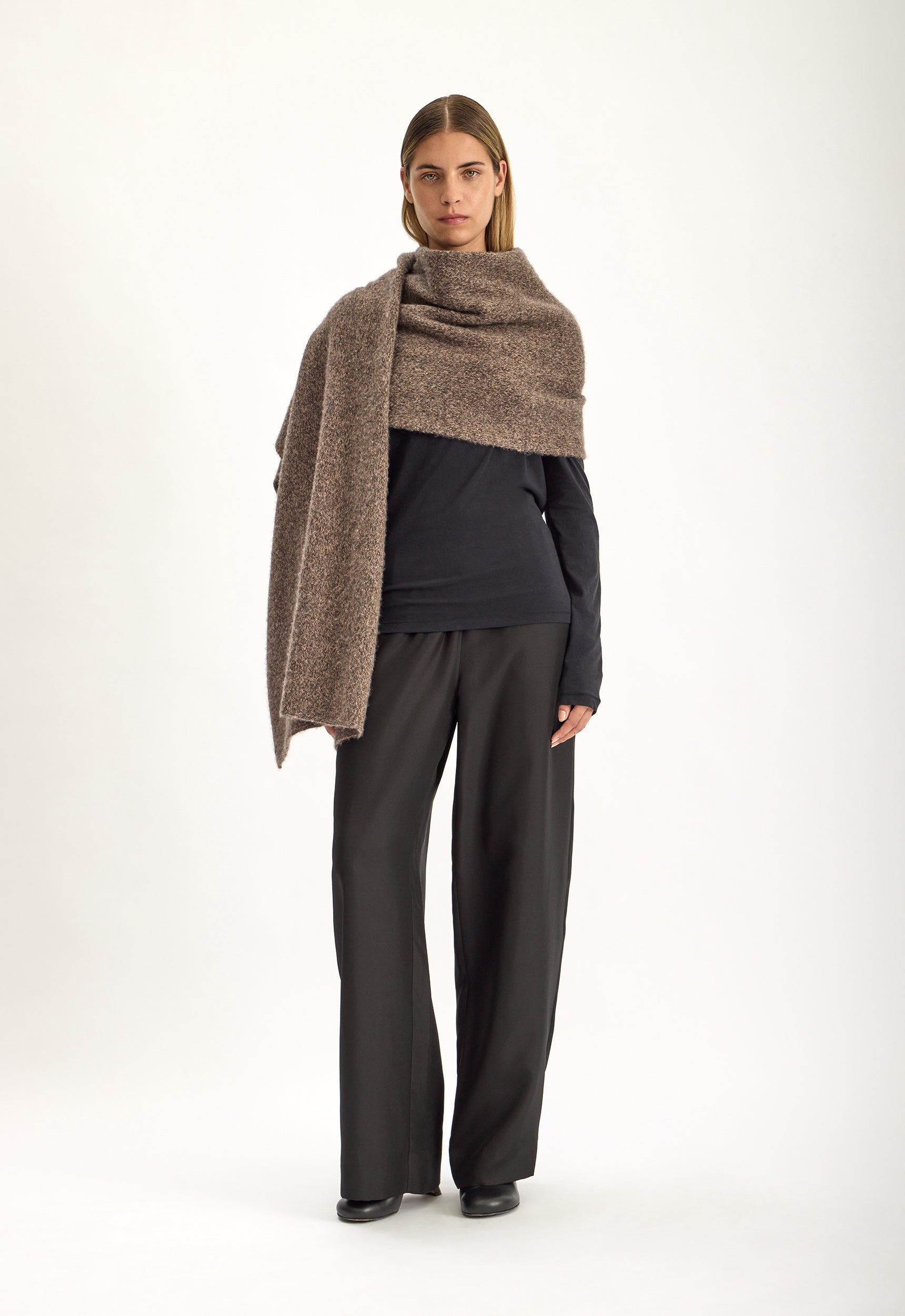 Whisp Wool Cashmere Mouline Shawl in Caro Mouline | Jac + Jack