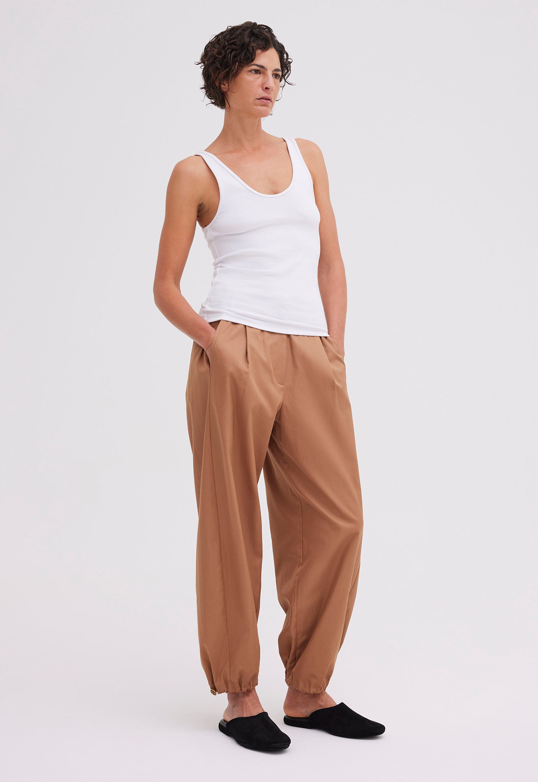 Jac + Jack AU T-Shirts Sonnet Ribbed Cotton Tank - White