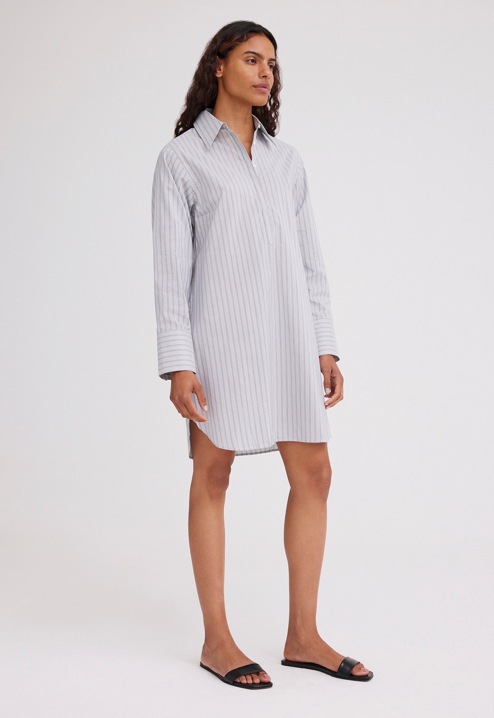 Barton Silk Cotton Dress - Nimbus Stripe – Jac + Jack AU
