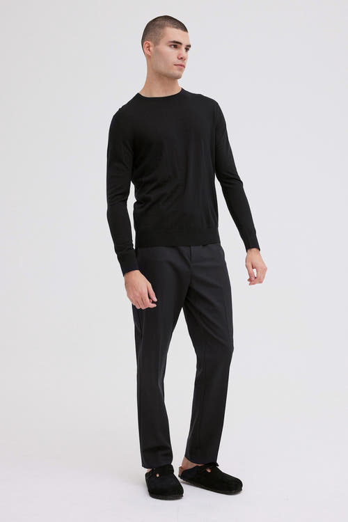 Jac+ Jack Knitwear Layton Merino Wool Sweater - Black