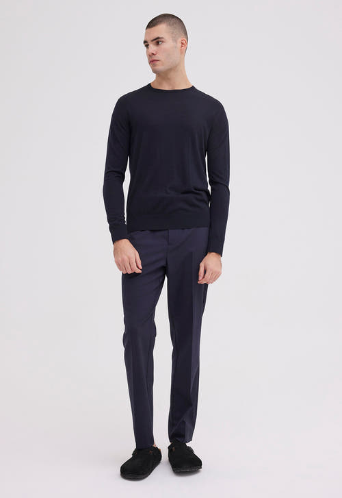 Jac+ Jack Knitwear Layton Merino Wool Sweater - Darkest Navy