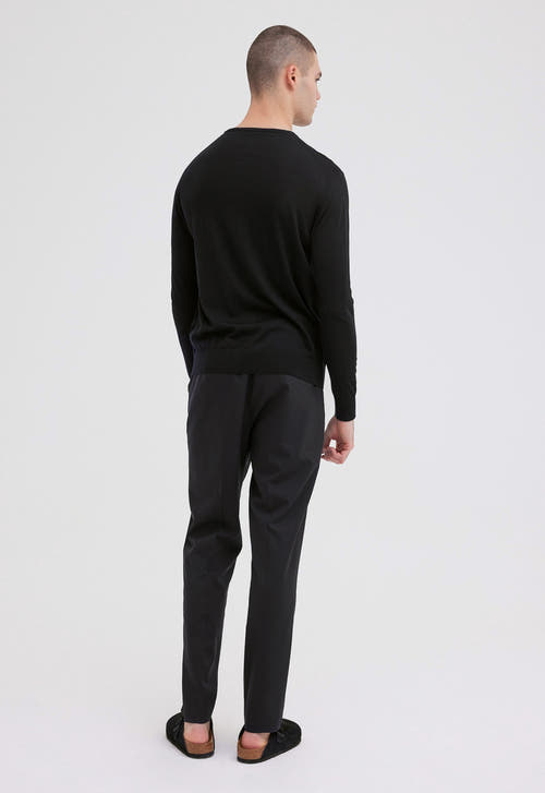 Jac+ Jack Knitwear Layton Merino Wool Sweater - Black