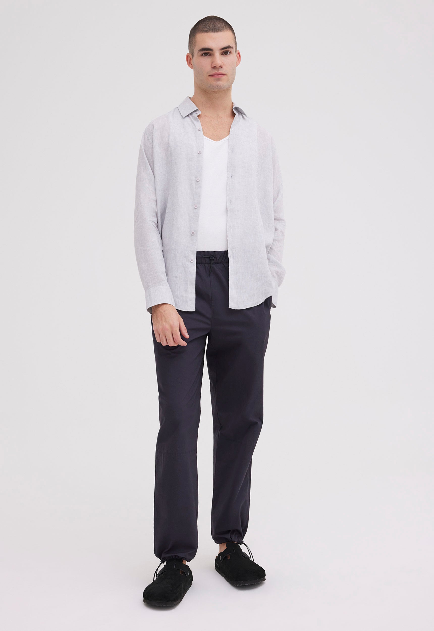 Peck Linen Shirt - Nimbus Grey – Jac + Jack AU