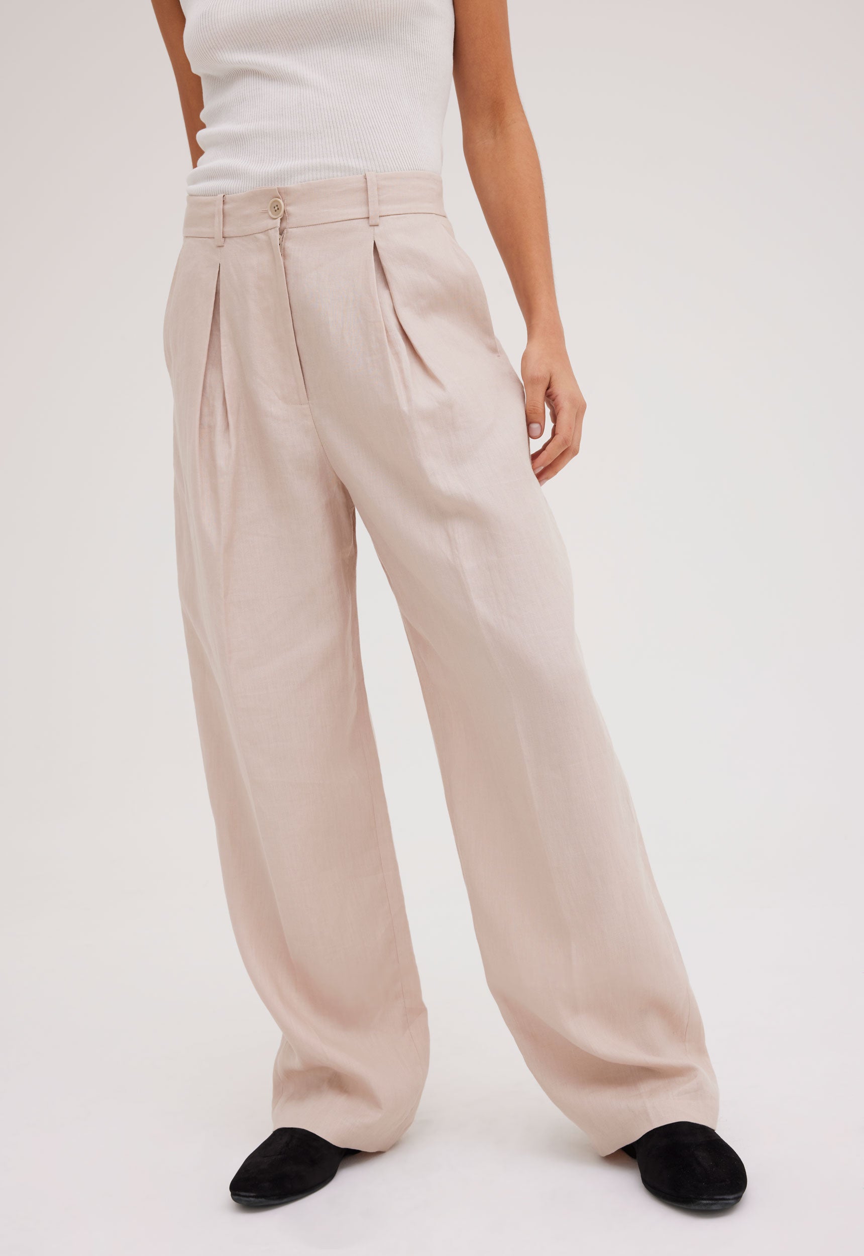 Jac + Jack AU Pants Duomo Linen Pant - Stone