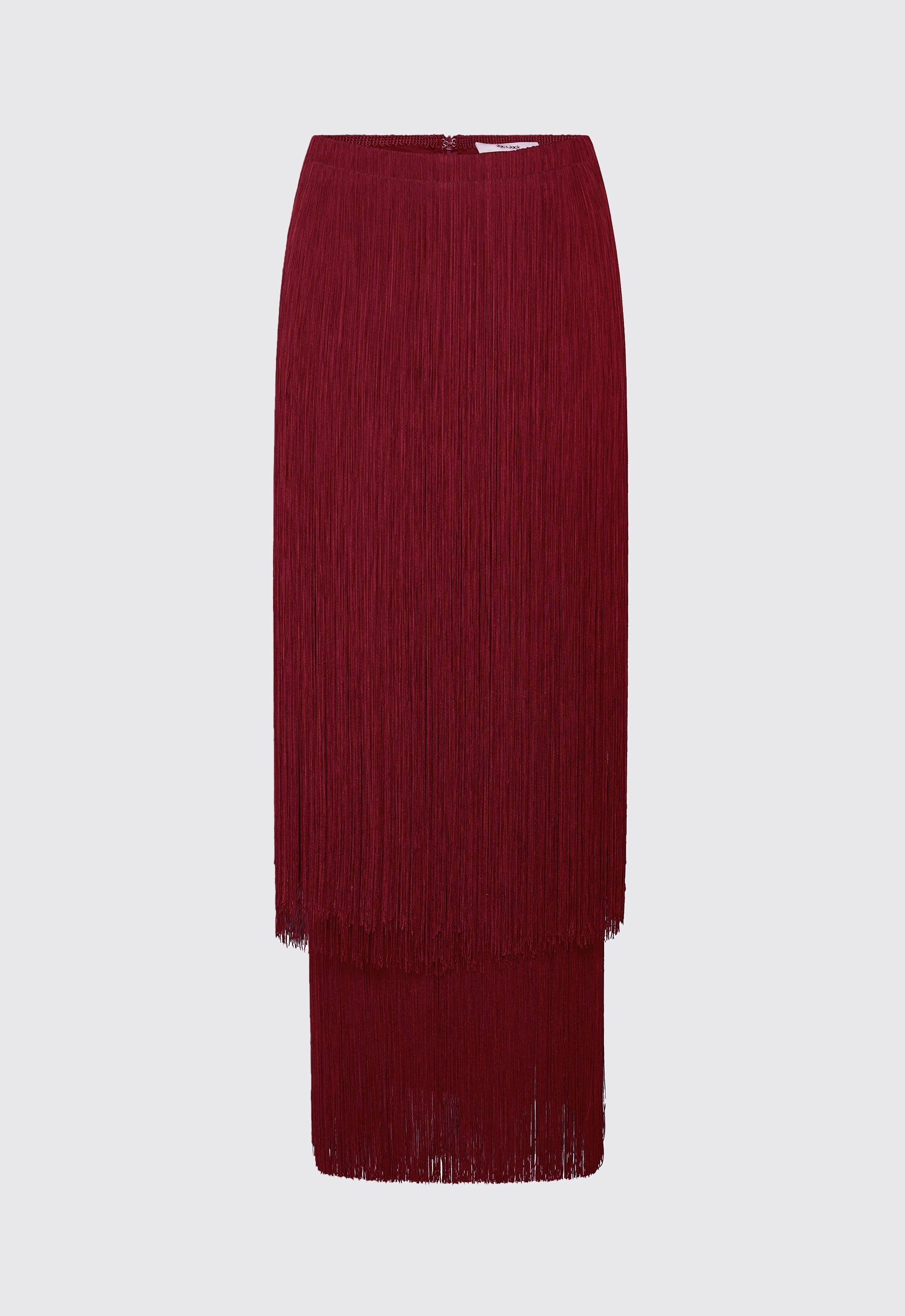 Marquee Wool Fringe Skirt Cheru Red Jac Jack AU