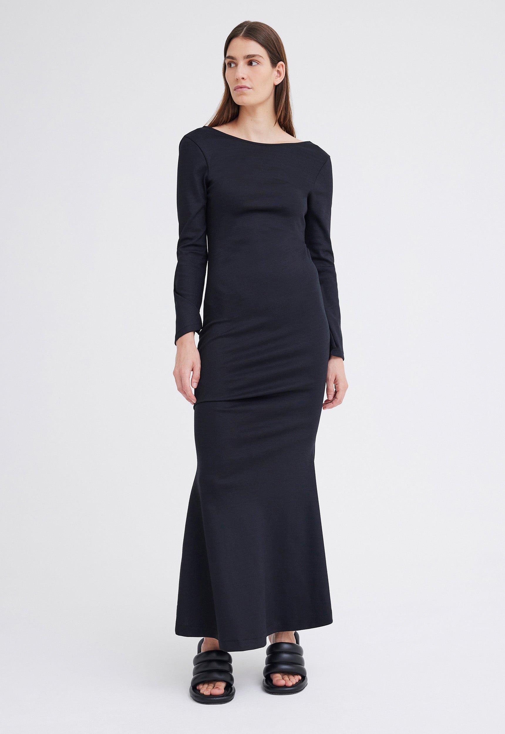 Jac+Jack Dresses Flux Wool Maxi Dress - Black