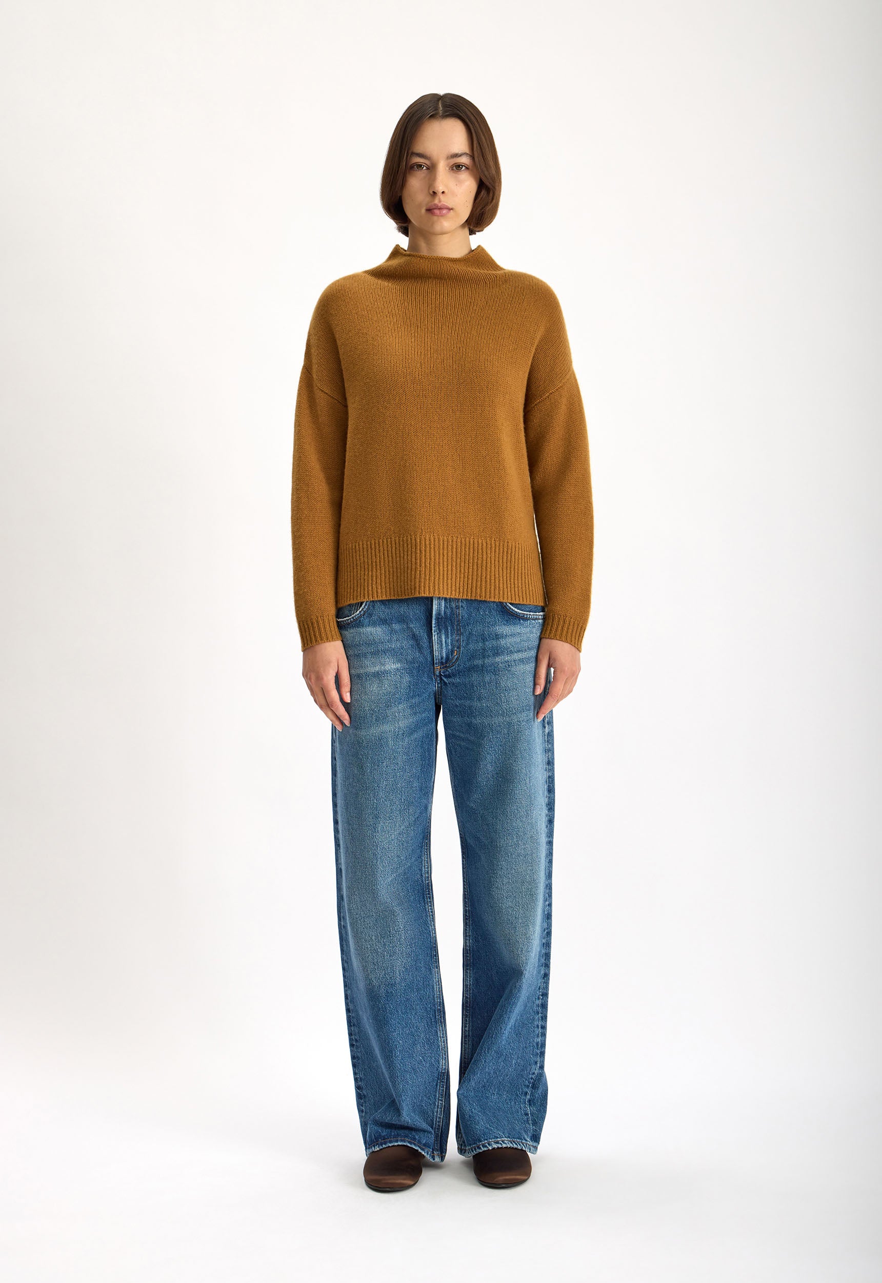 Grayson Cashmere Sweater in Ochre | Jac + Jack – Jac + Jack AU