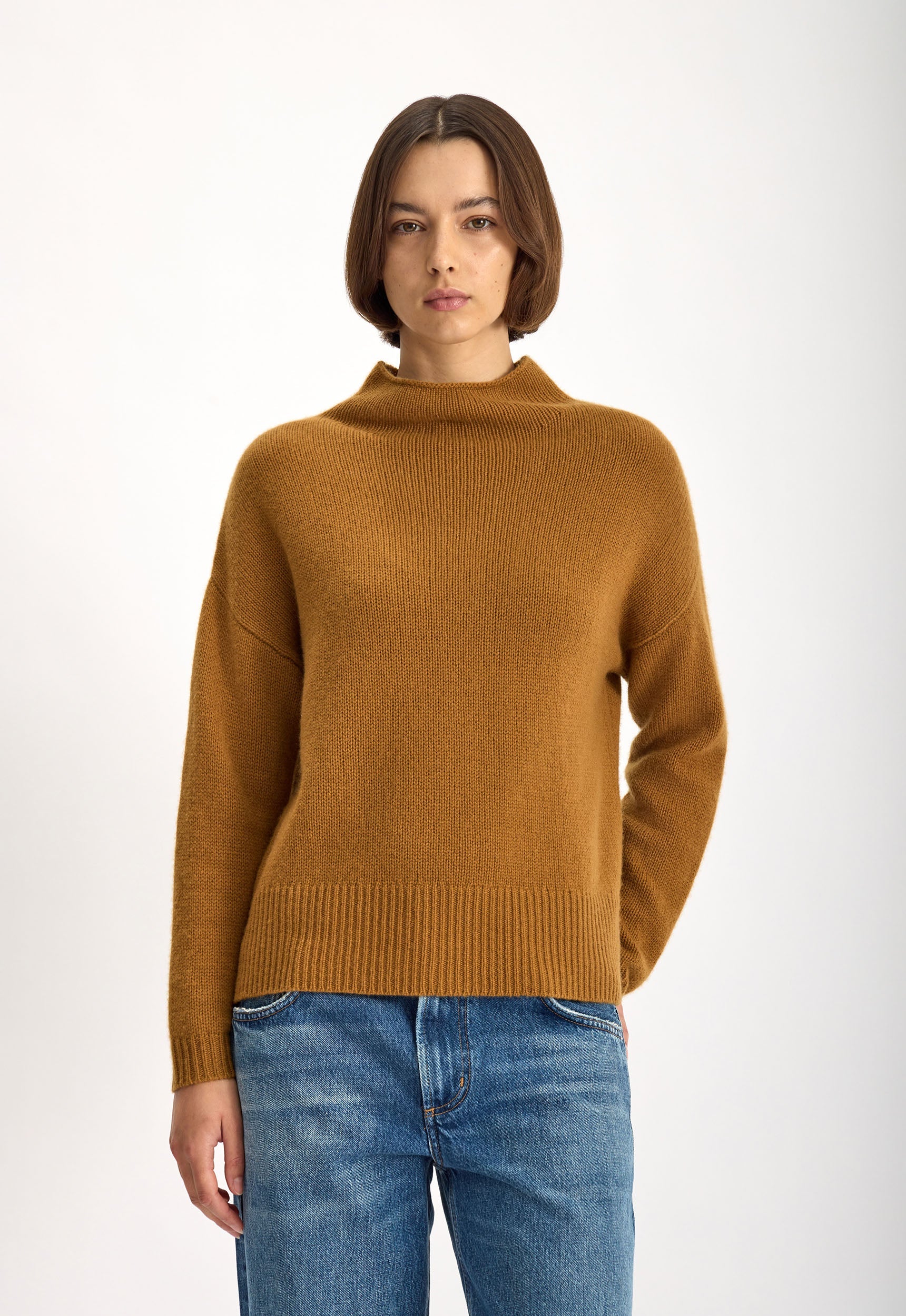 Grayson Cashmere Sweater in Ochre | Jac + Jack – Jac + Jack AU