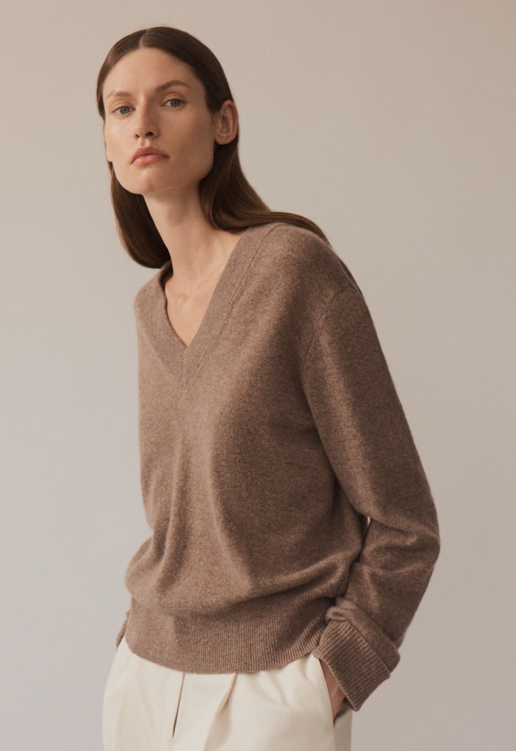 Jac+Jack Knitwear Sharpo Cashmere Sweater - Coffa Marle