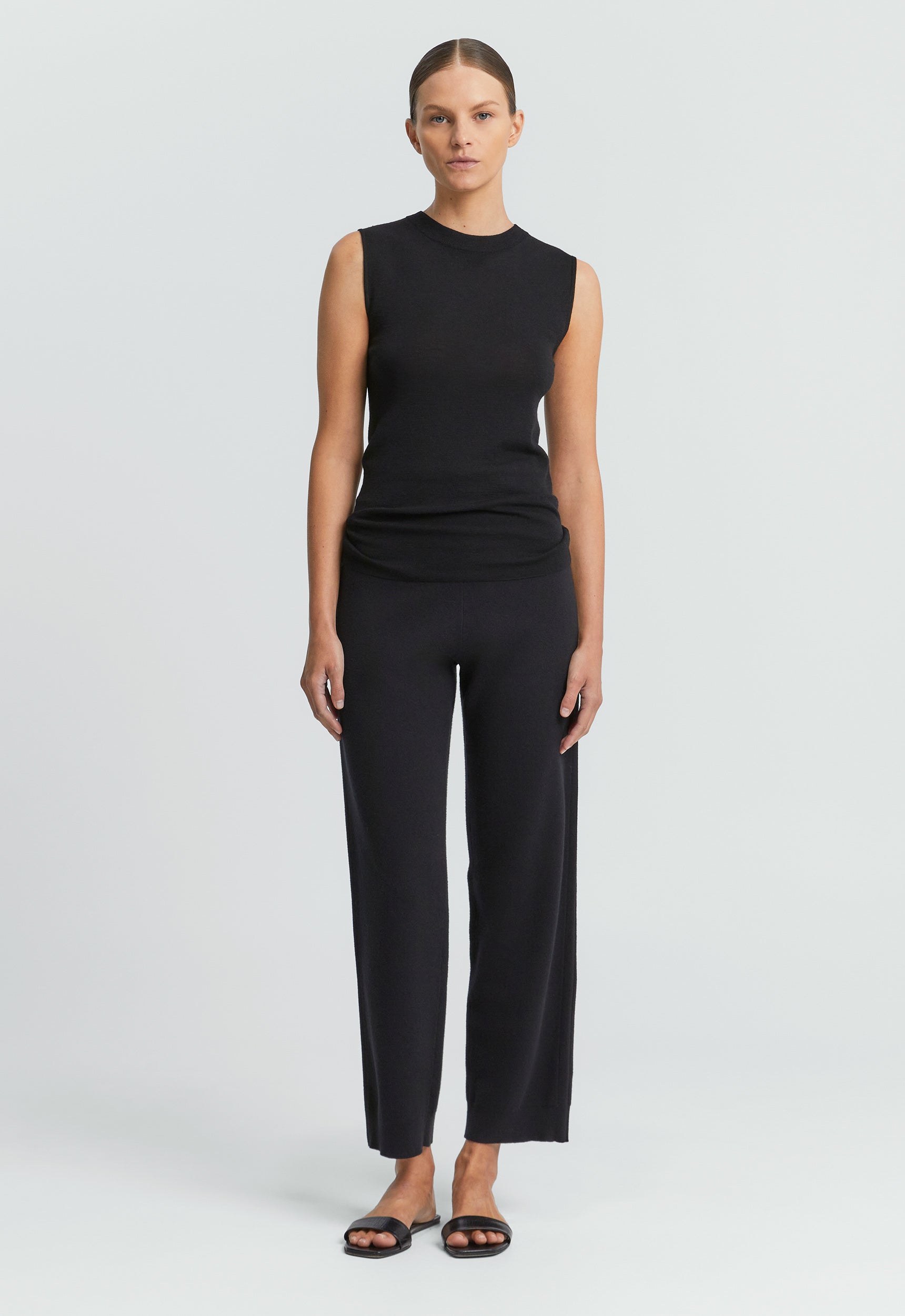 Jac+Jack Knitwear Deuce Wool Top - Black