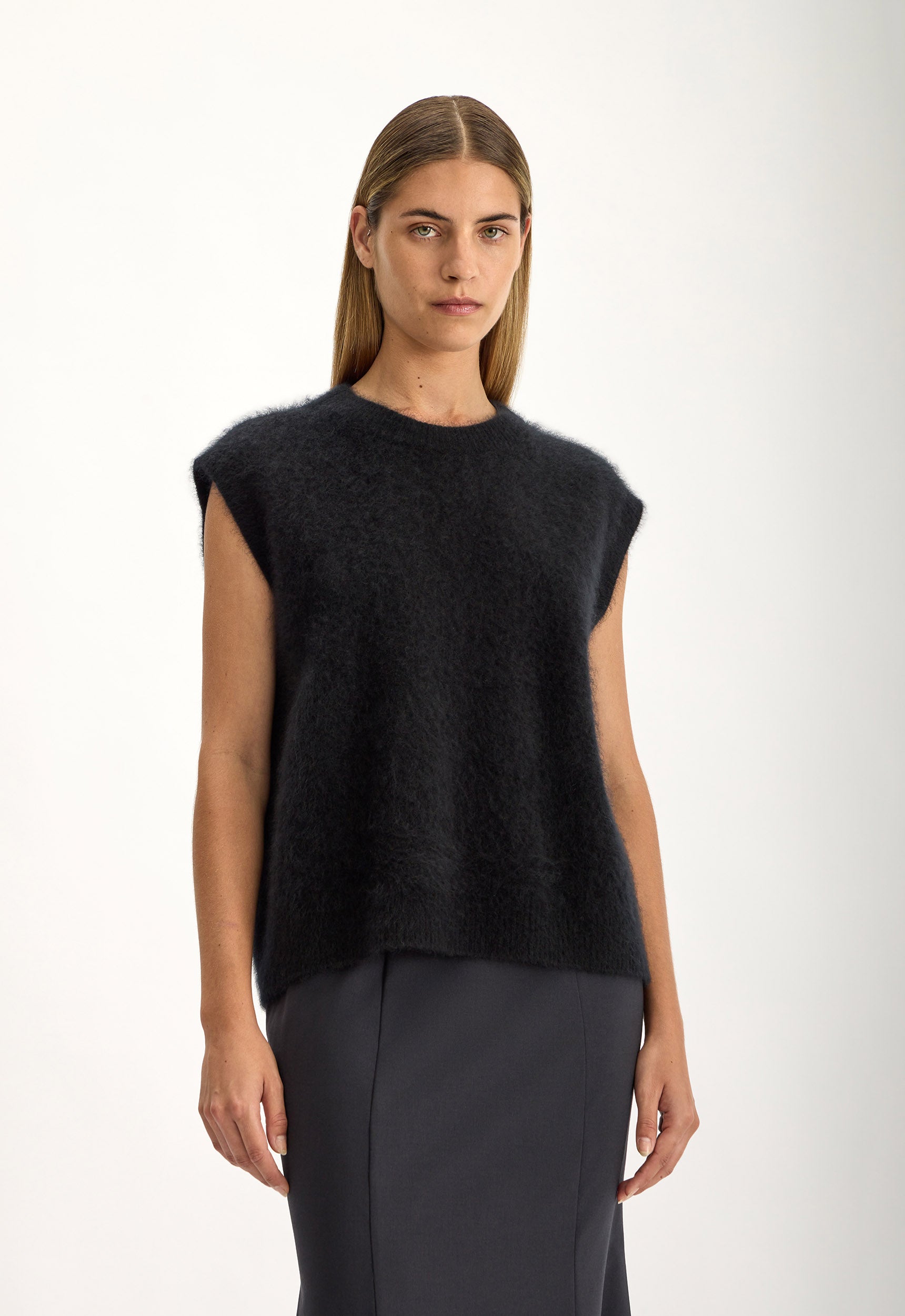 Calder Brushed Merino Wool Vest in Black | Jac + Jack – Jac + Jack AU