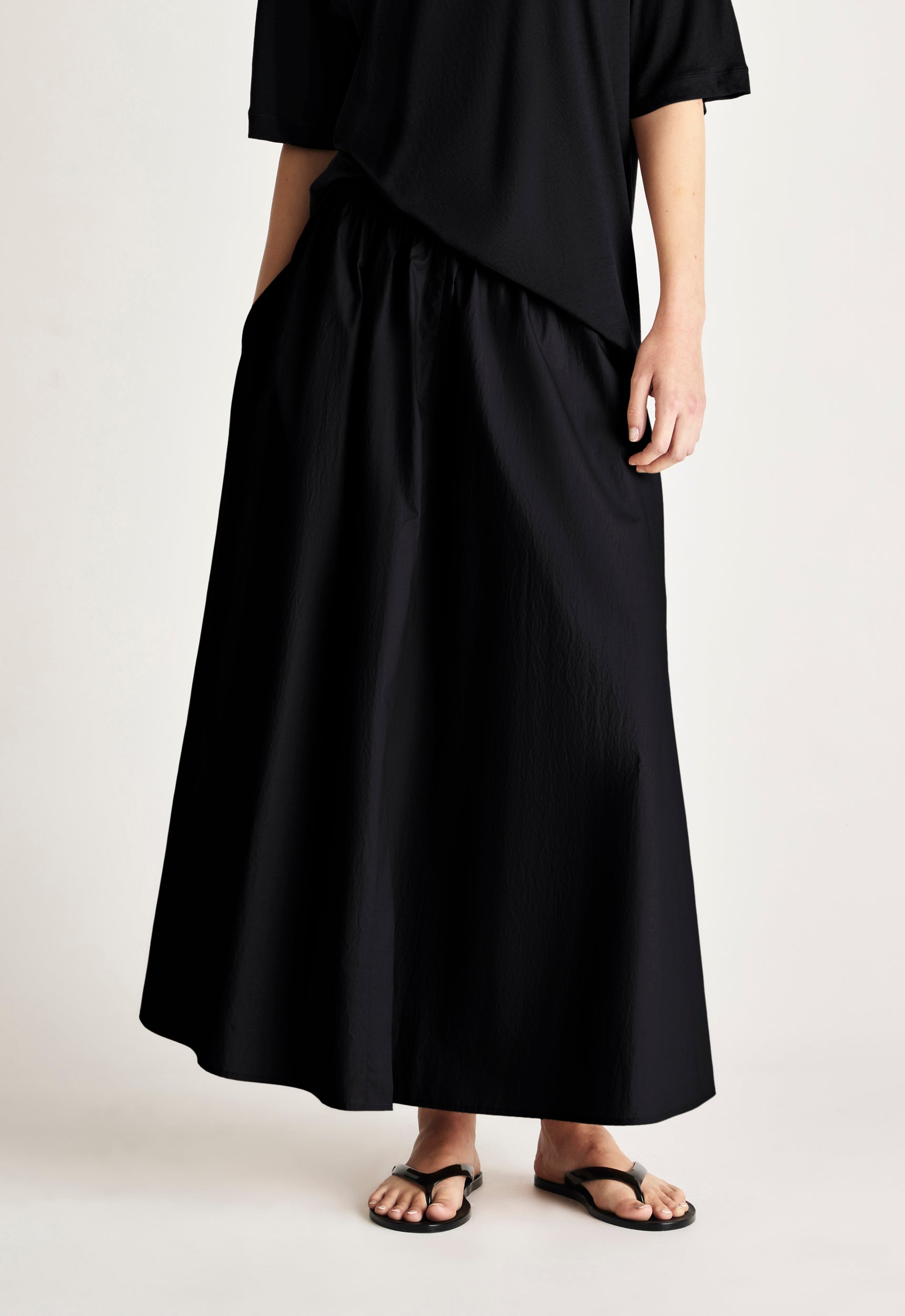 BLOCK JQ TRICOT SKIRT ブラック　Lサイズ Black Hamptons Ribbed Slit Skirt