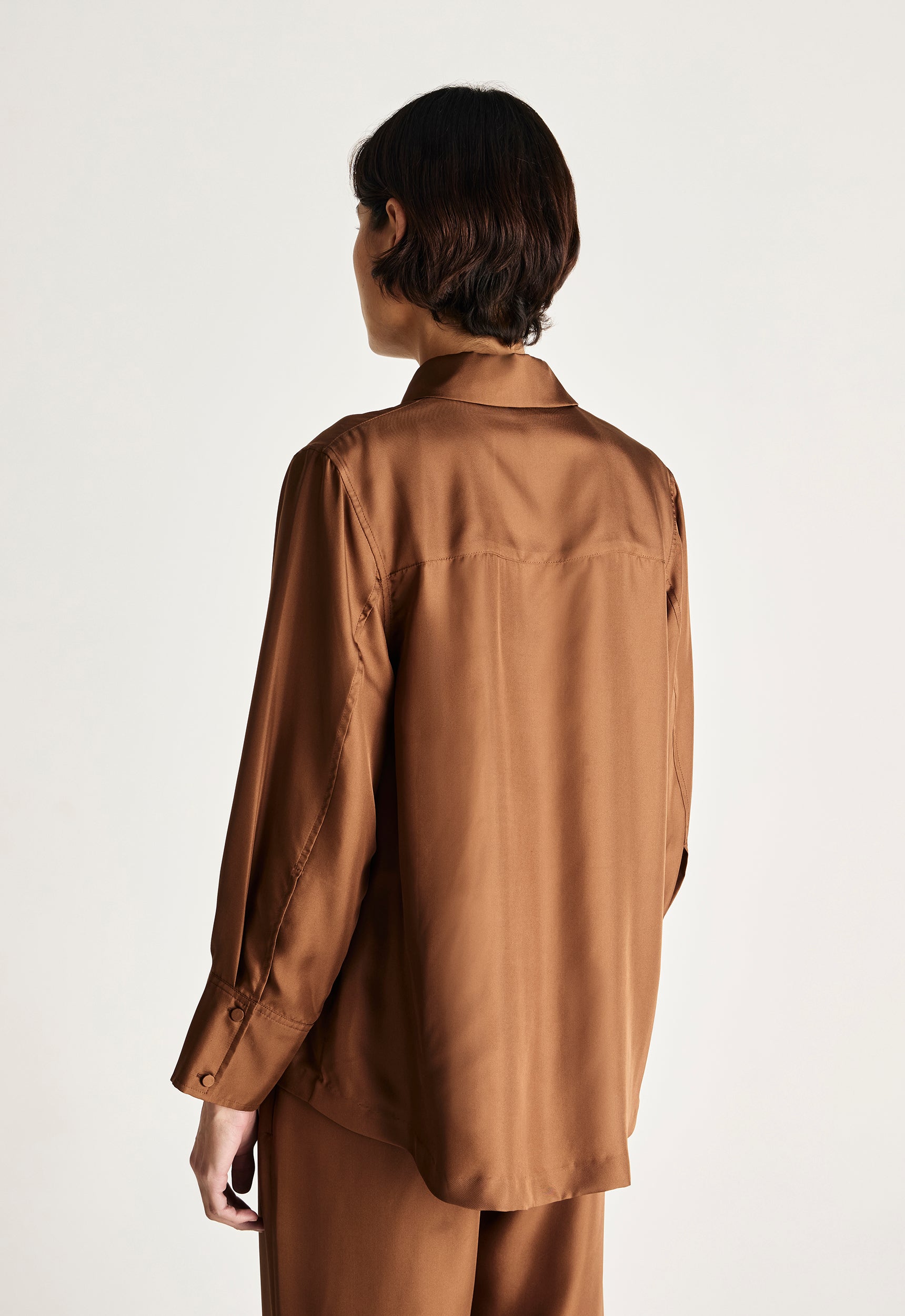 Linc Silk Shirt - Tabac – Jac + Jack AU