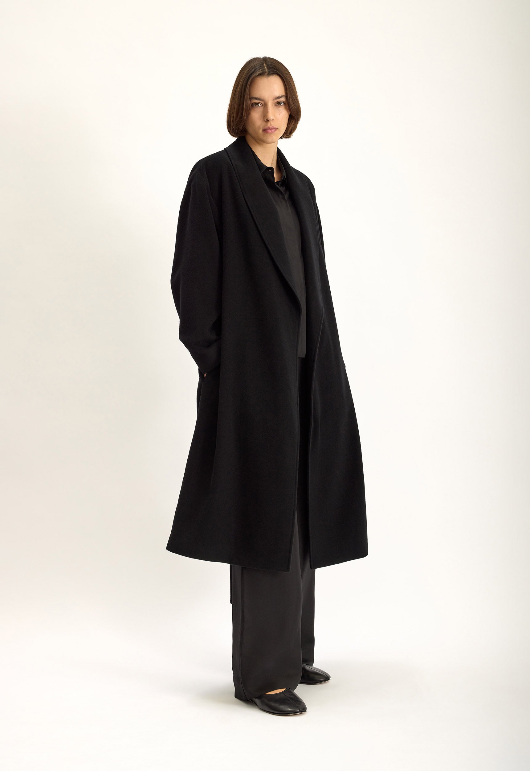 Eaze Wool Cashmere Coat in Black | Jac + Jack – Jac + Jack AU