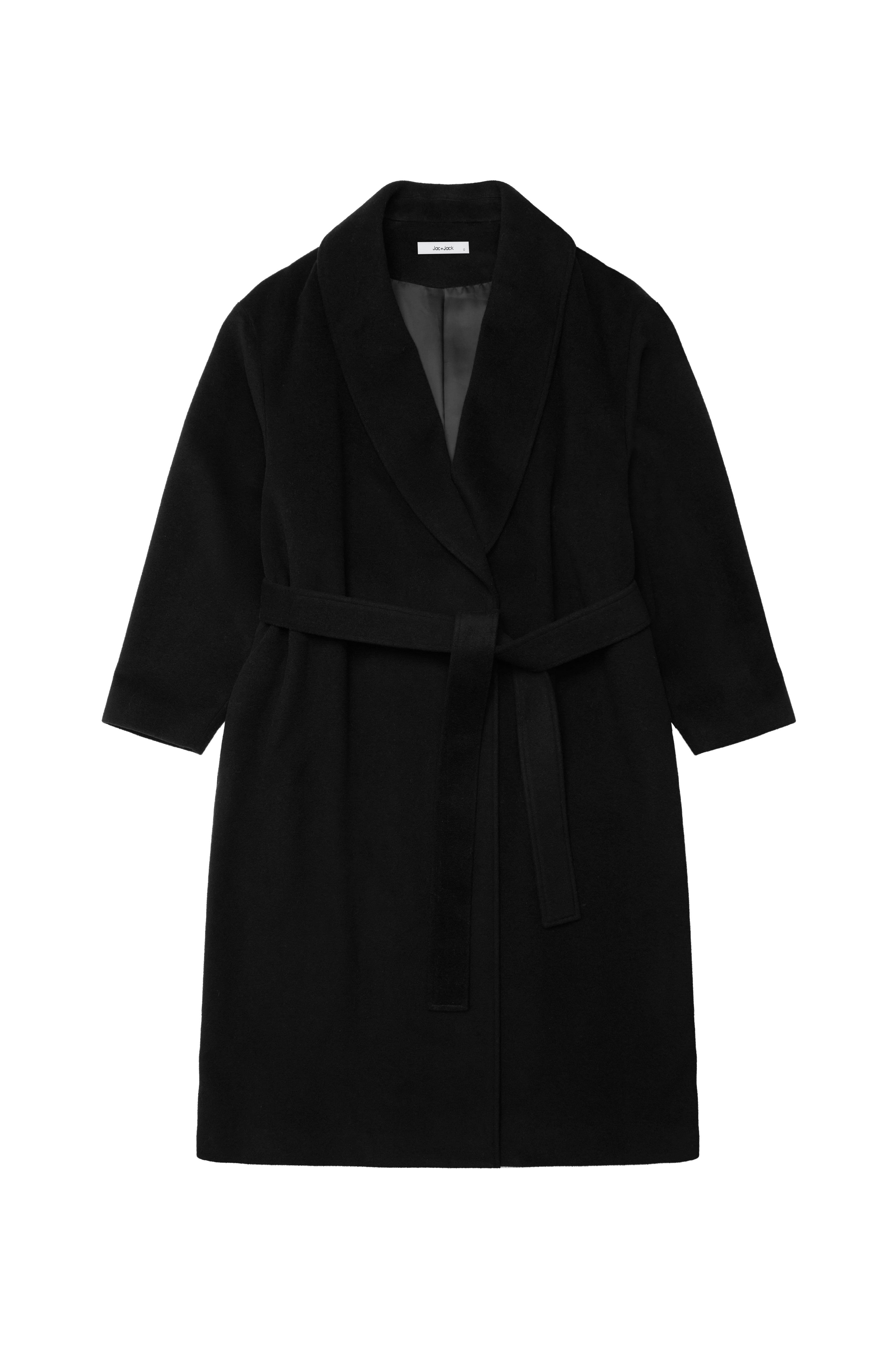 Eaze Wool Cashmere Coat in Black | Jac + Jack – Jac + Jack AU