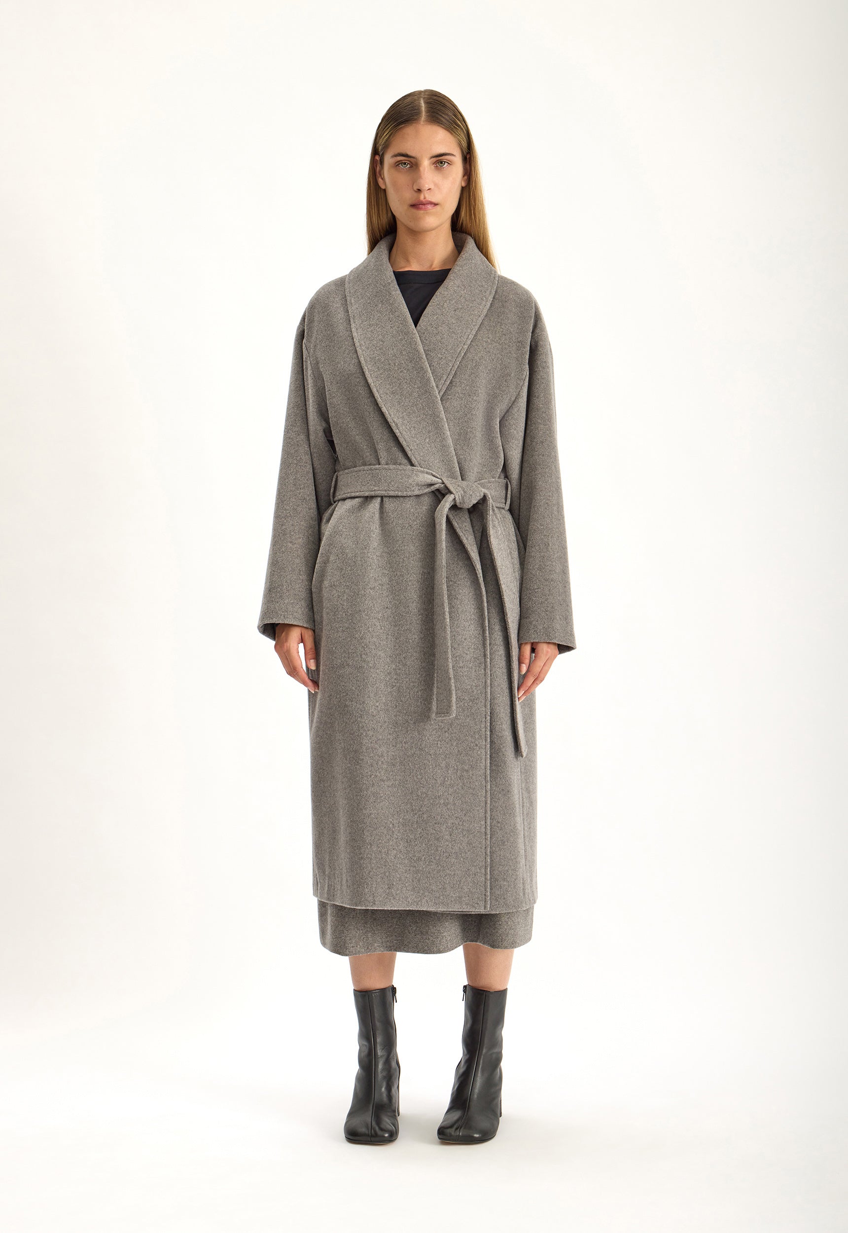Eaze Wool Cashmere Coat in Flannel | Jac + Jack – Jac + Jack AU