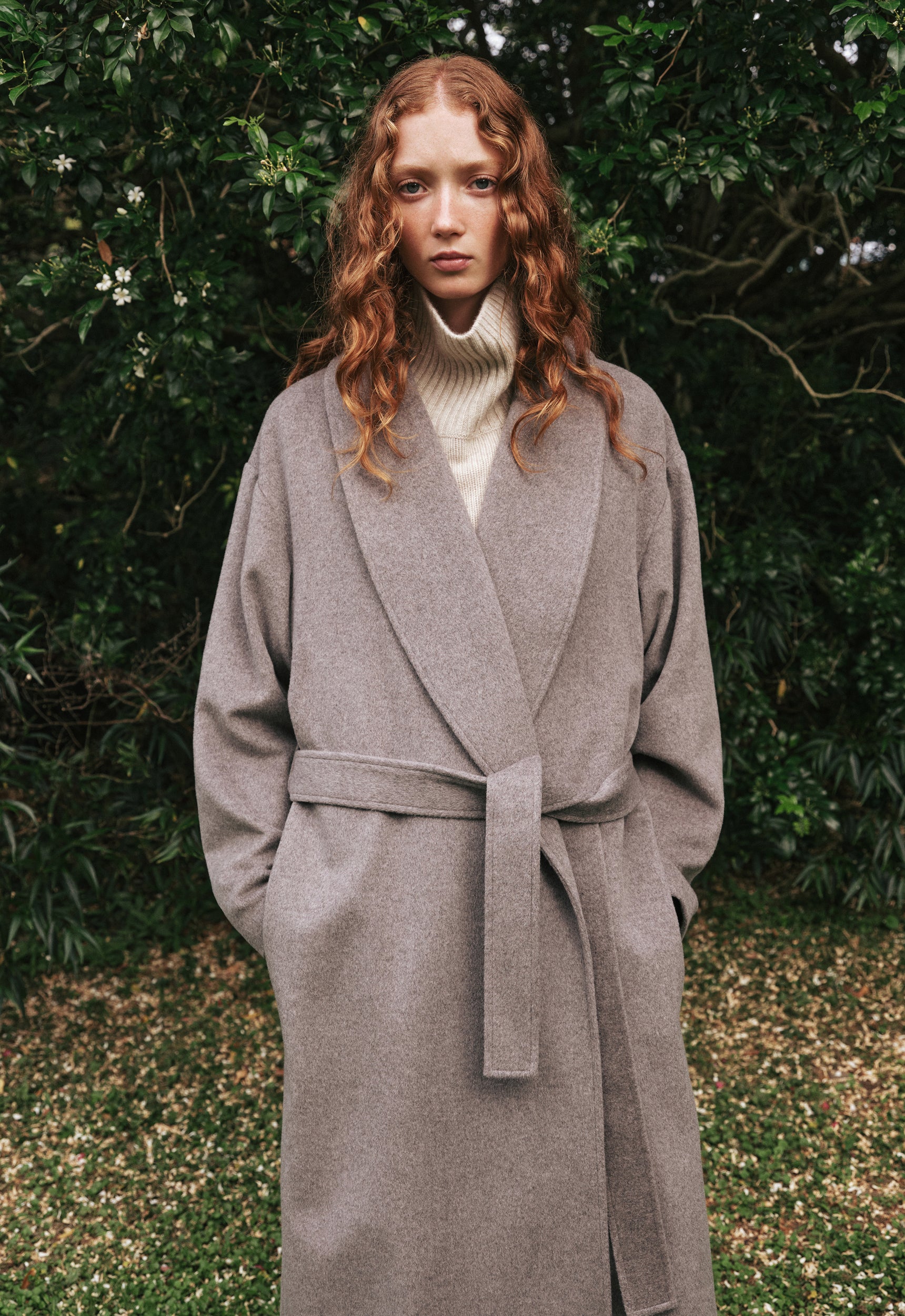 Eaze Wool Cashmere Coat in Flannel | Jac + Jack – Jac + Jack AU