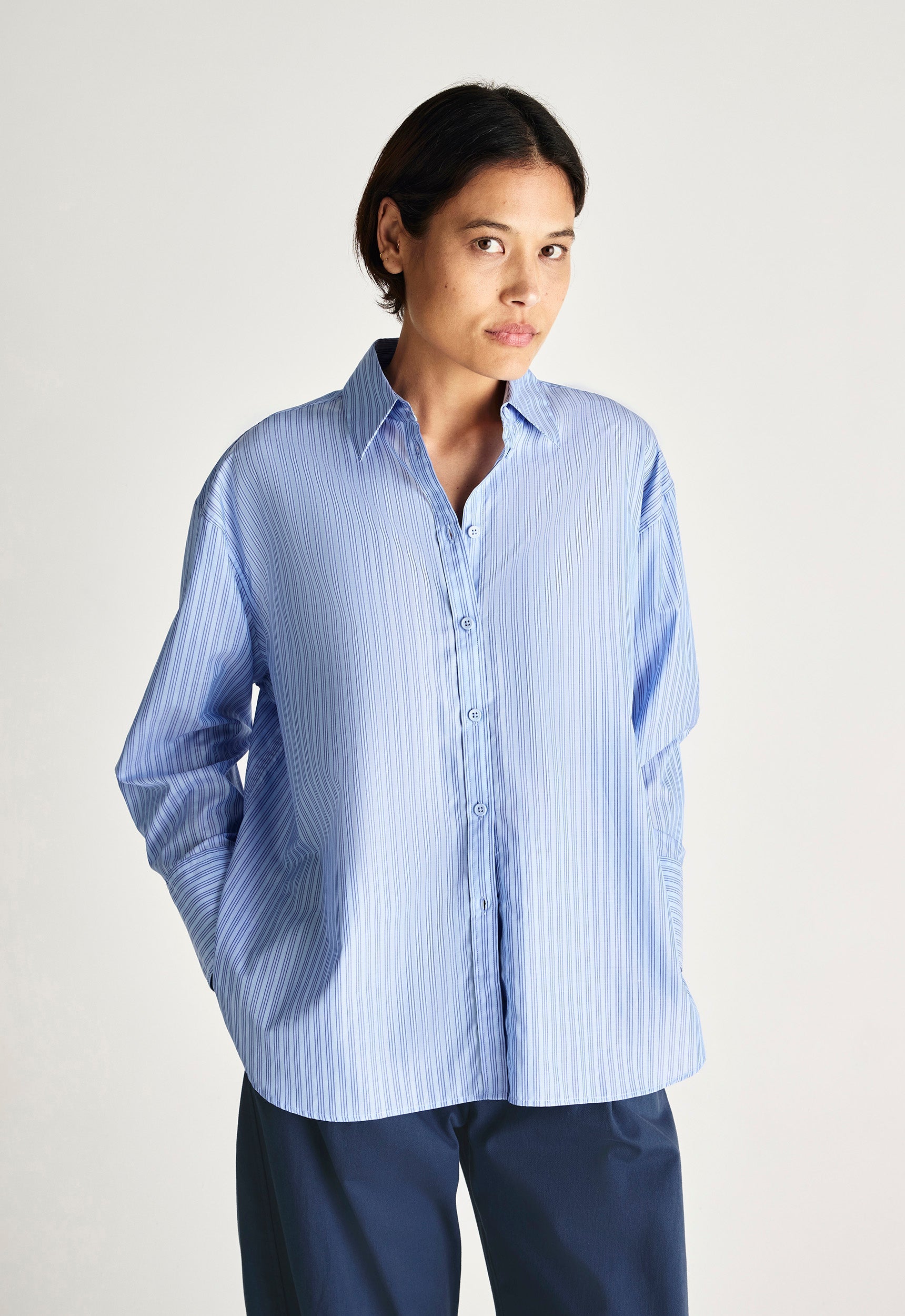 Chapter Cotton Shirt - Triple Stripe | Women's Shirts – Jac + Jack AU