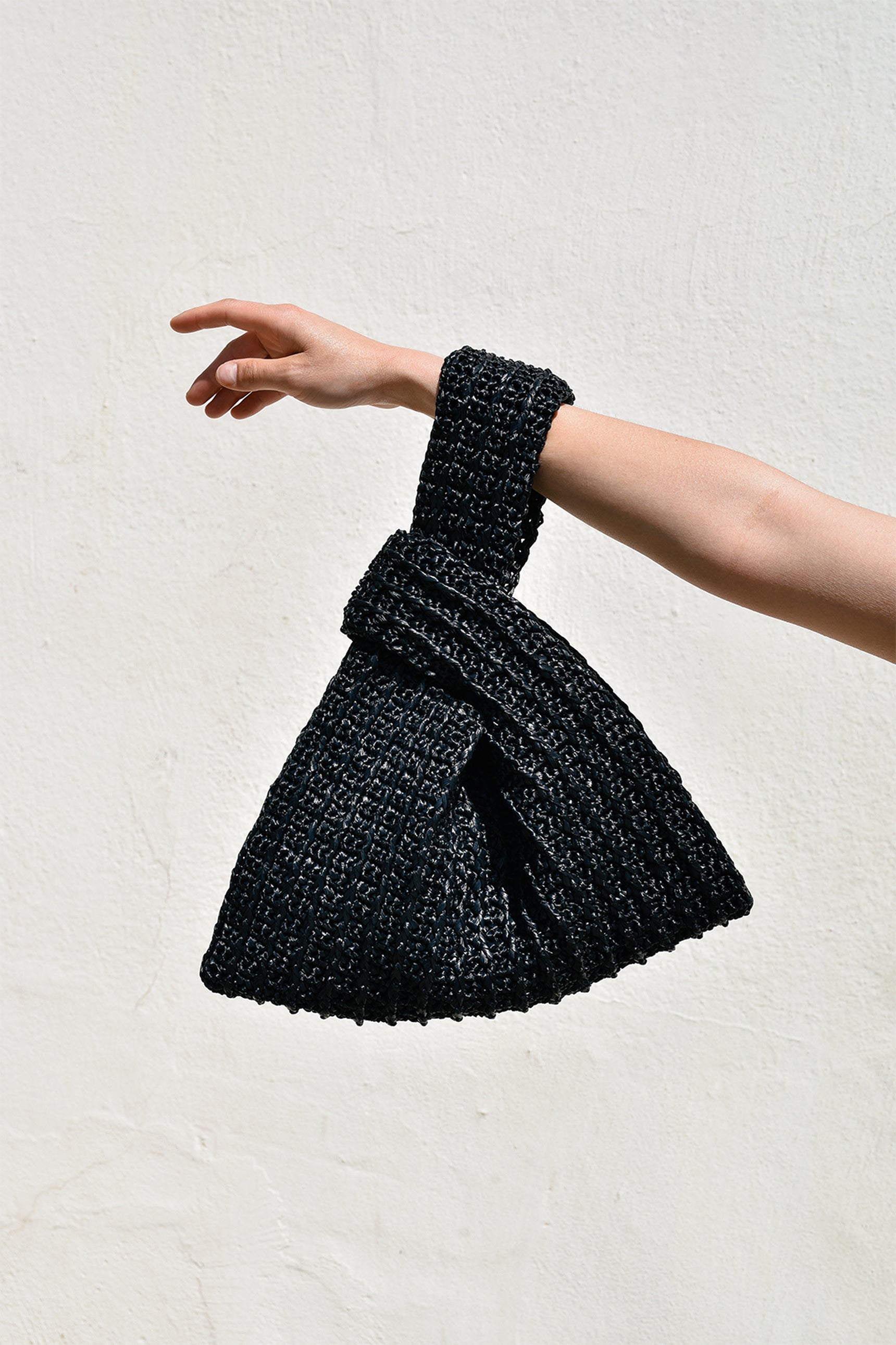 Plexida Raffia Knot Bag - Black – Jac + Jack AU