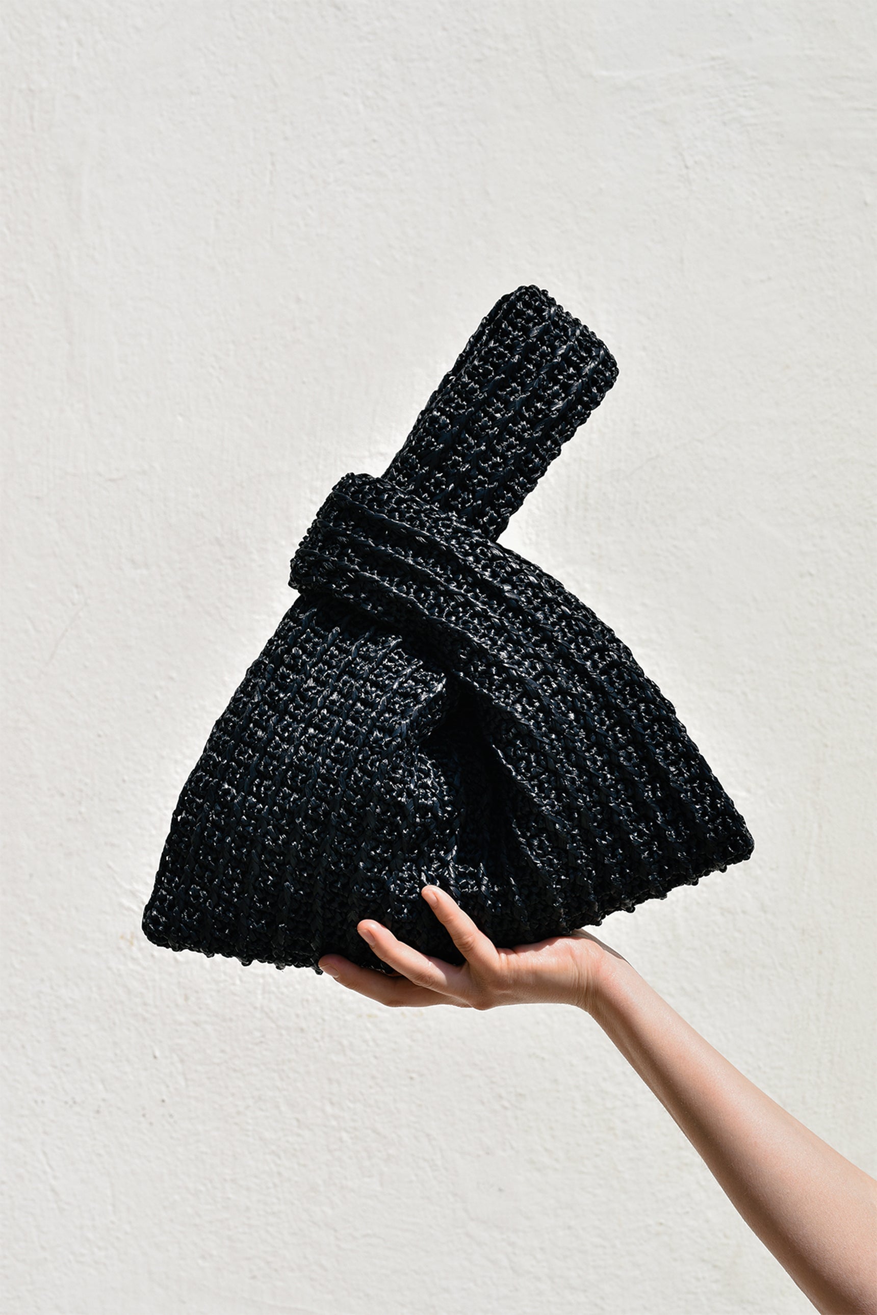 Plexida Raffia Knot Bag - Black – Jac + Jack AU