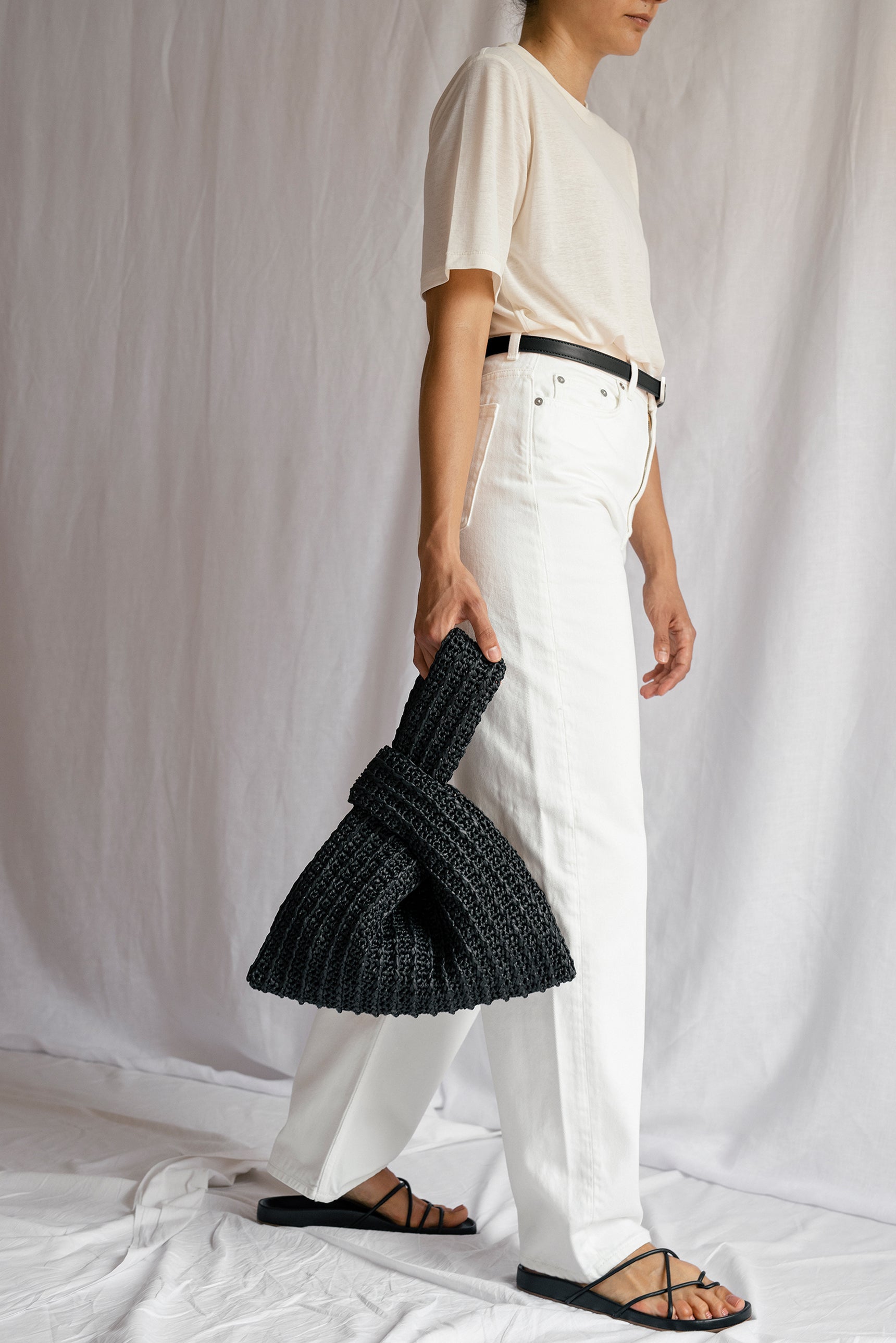 Plexida Raffia Knot Bag - Black – Jac + Jack AU