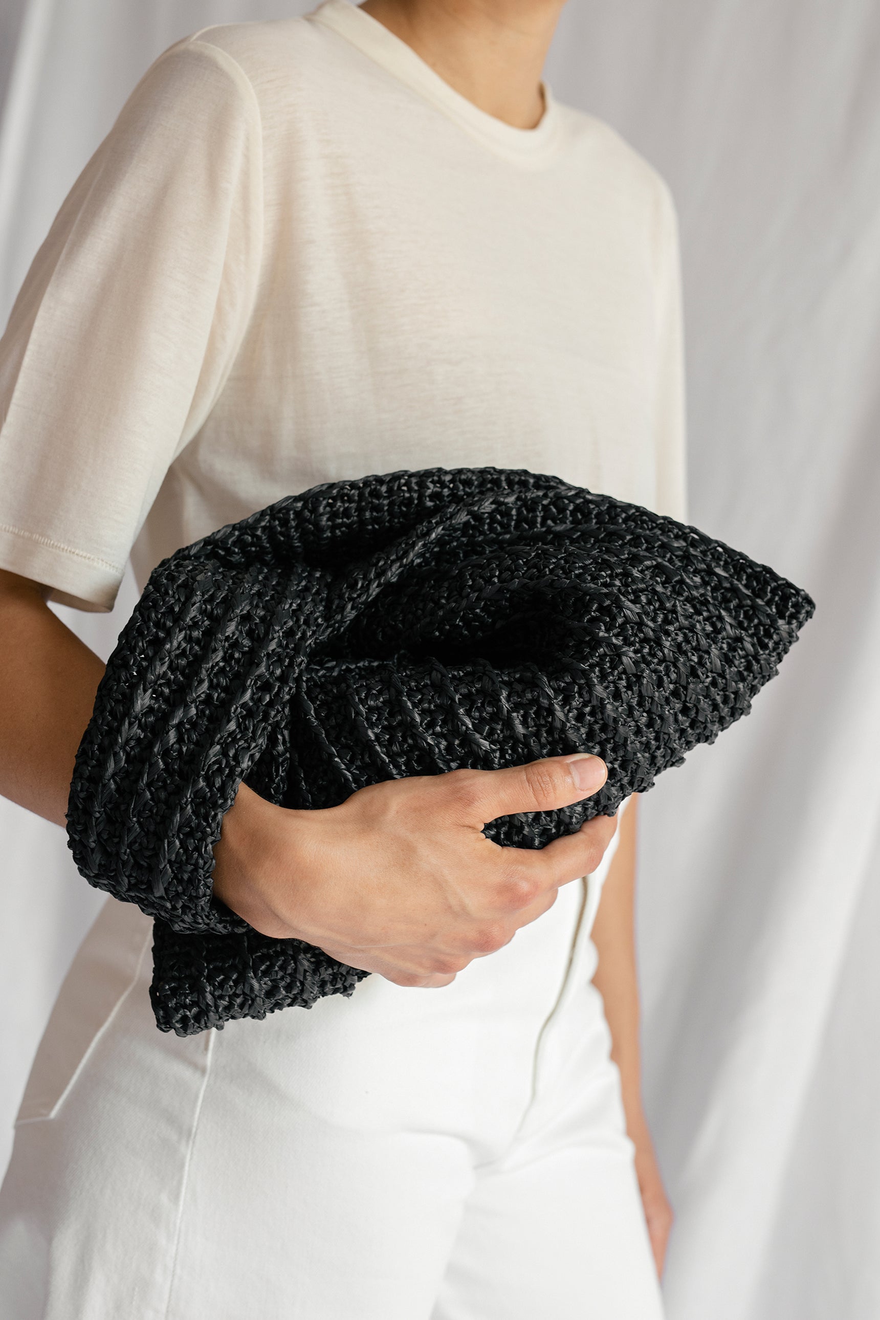 Plexida Raffia Knot Bag - Black – Jac + Jack AU
