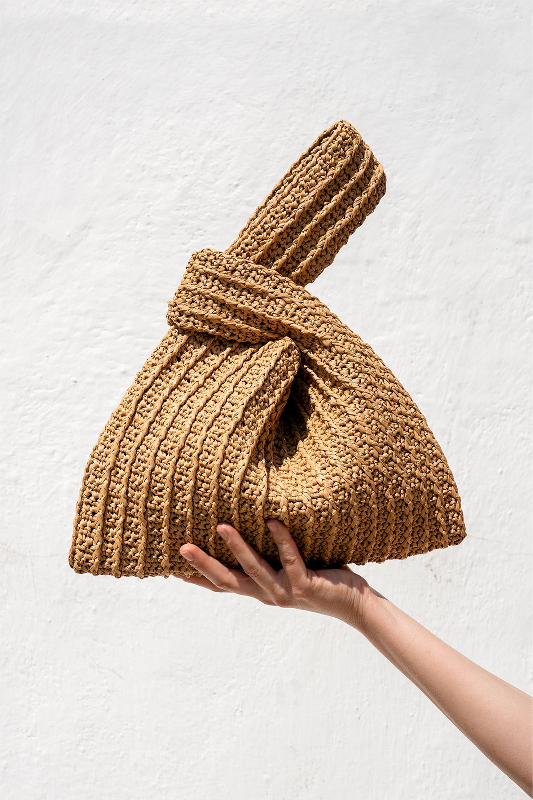 Plexida Raffia Knot Bag - Tan – Jac + Jack AU