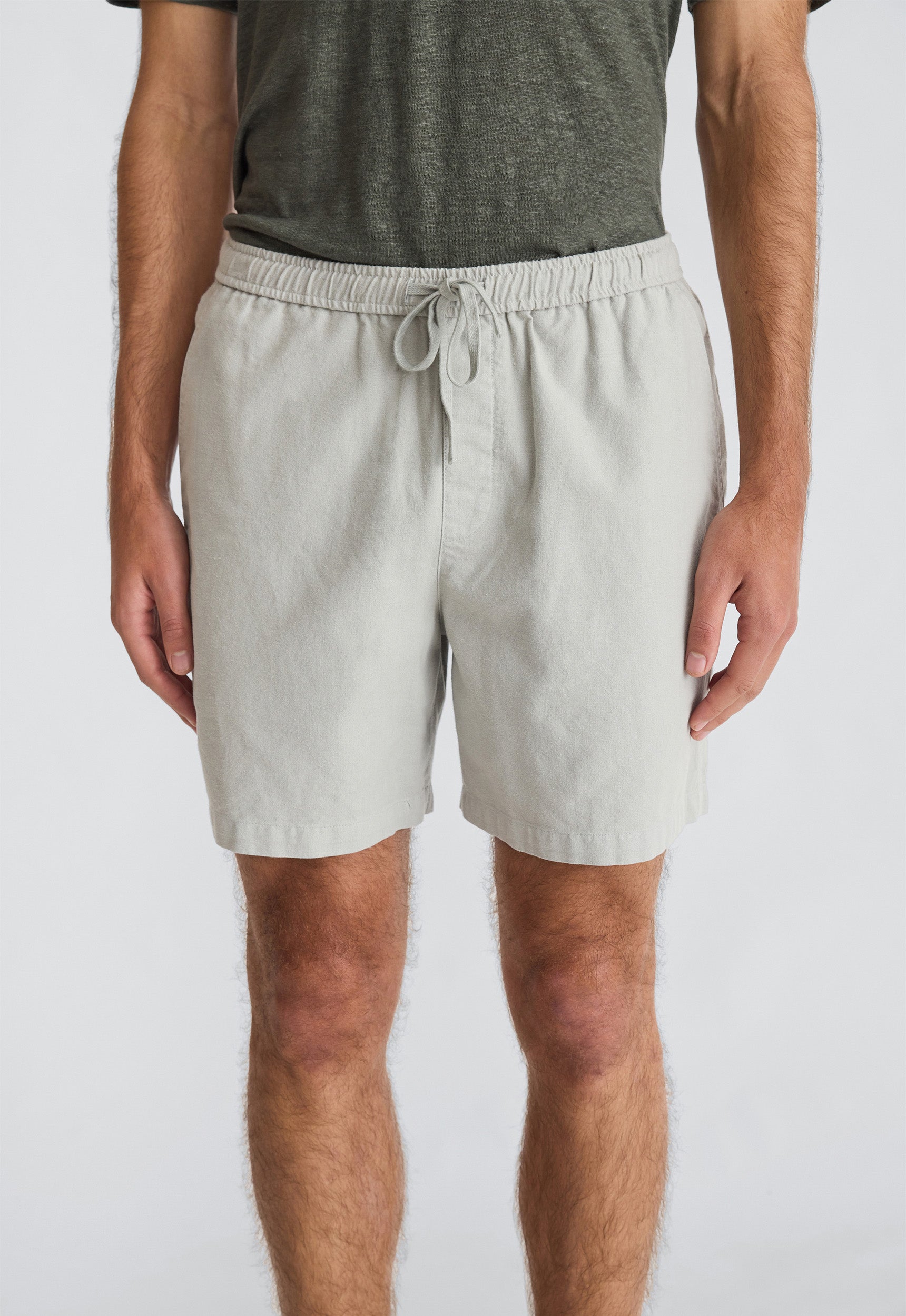 Linn Cotton Linen Short in Salt Grey | Men's Pants & Shorts – Jac
