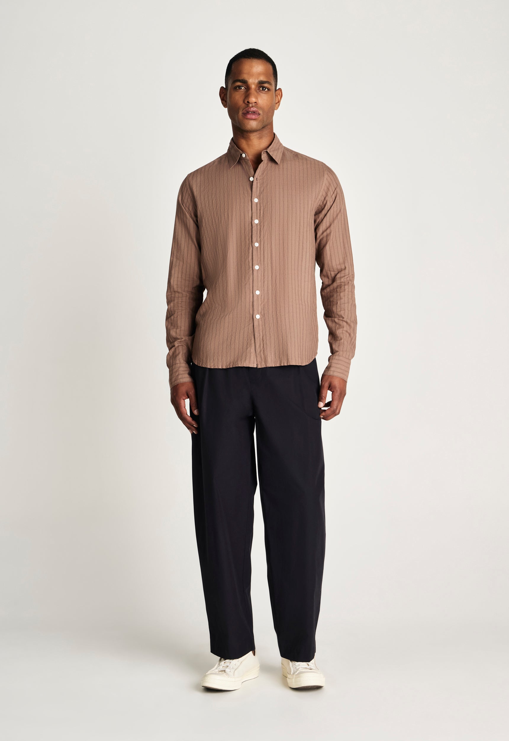 Beckett Handloomed Cotton Shirt - Track Stripe – Jac + Jack AU