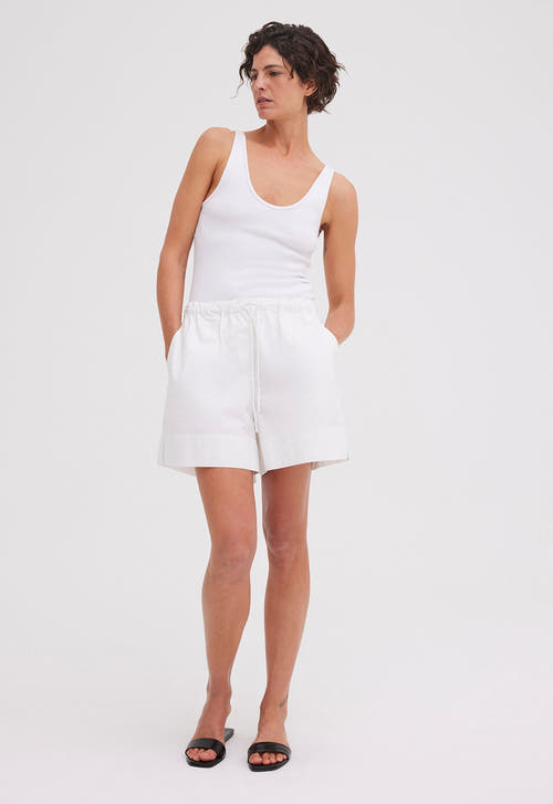 Jac + Jack AU Shorts Mira Cotton Short - White
