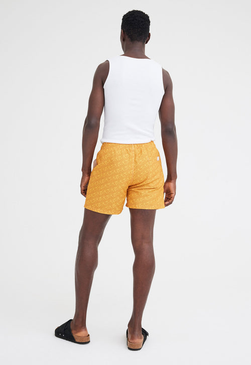 Yellow Squiggle Swim Shorts