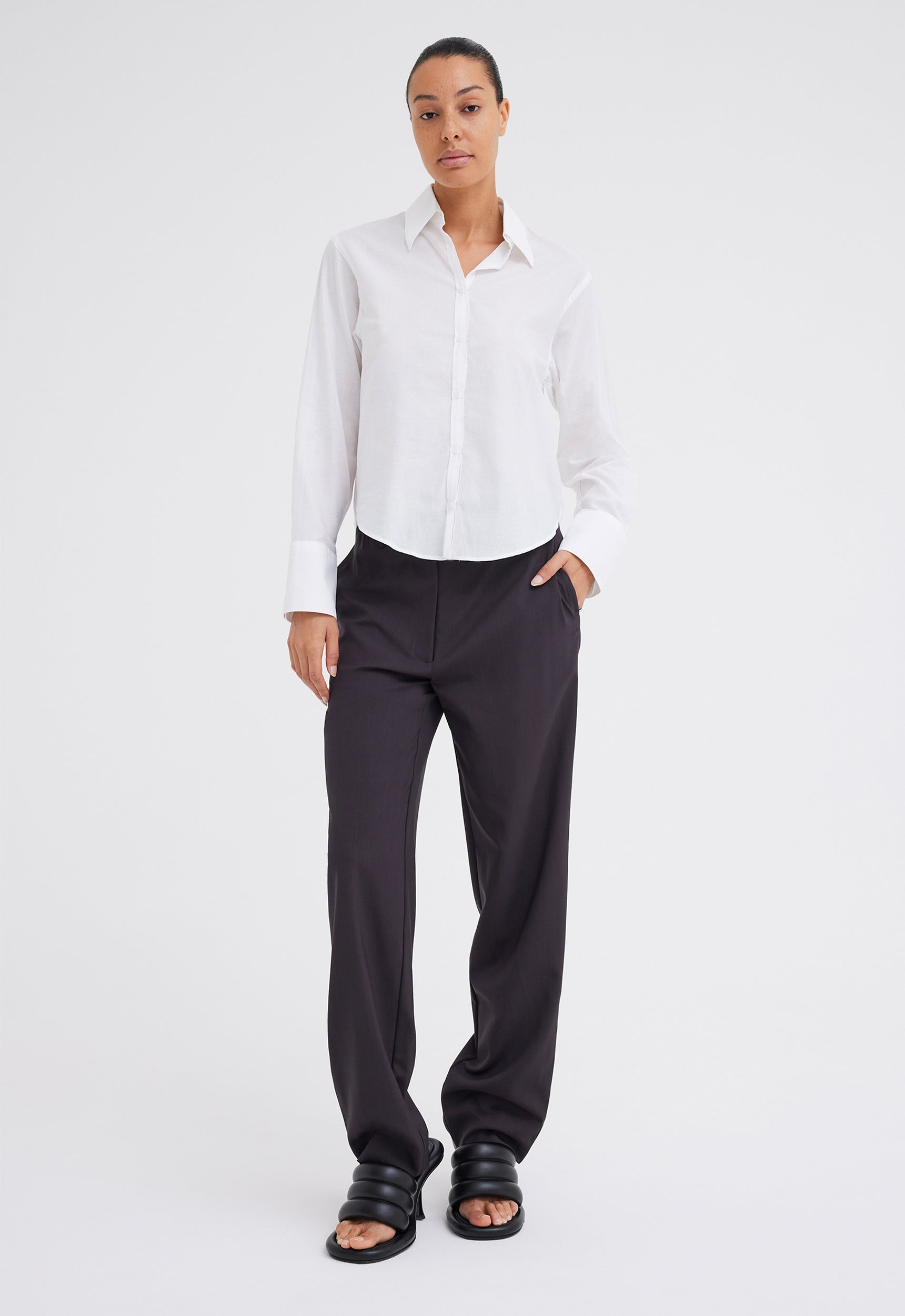 Jac+Jack Shirts + Tops Pierce Cotton Shirt - White