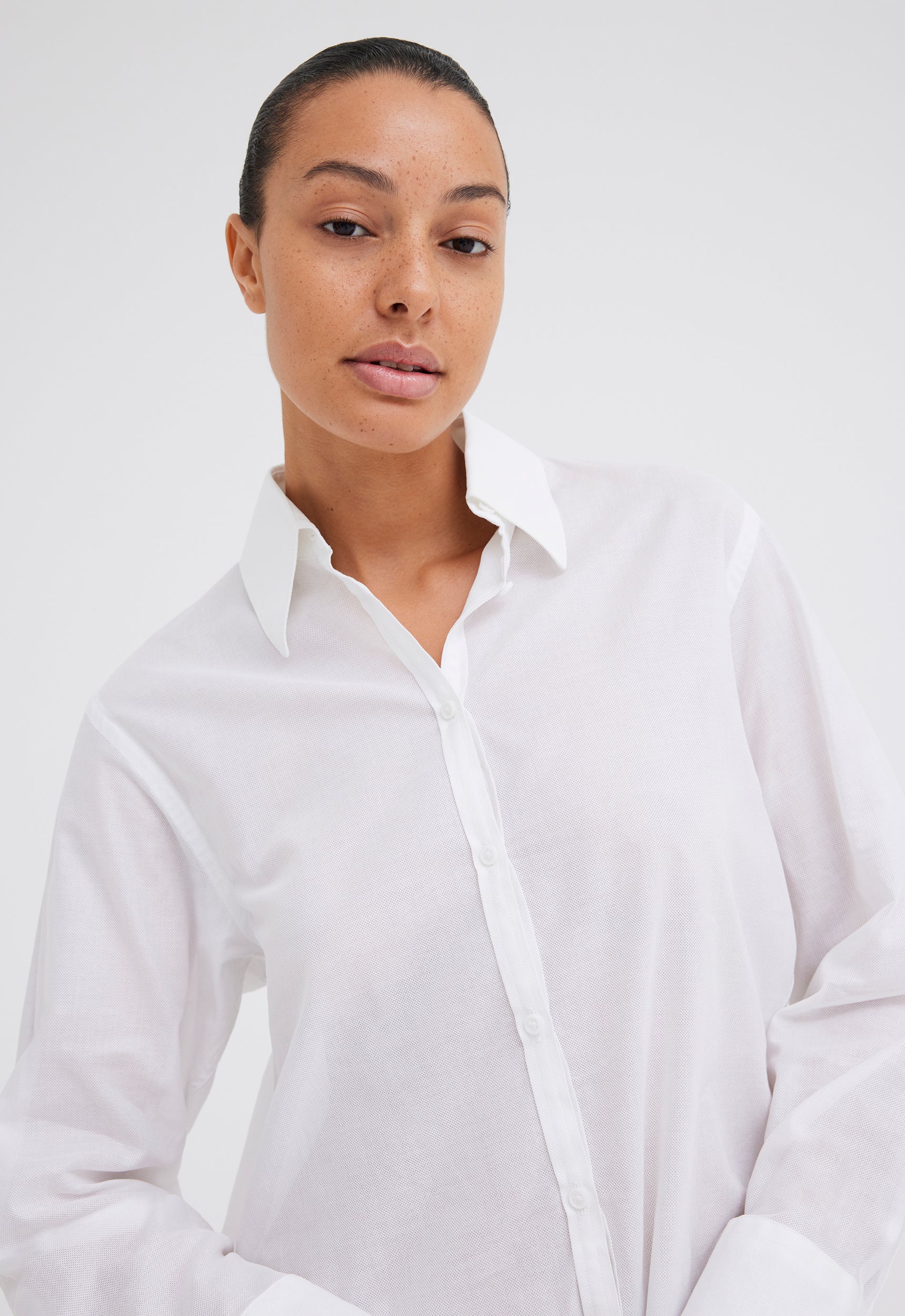 Jac+Jack Shirts + Tops Pierce Cotton Shirt - White