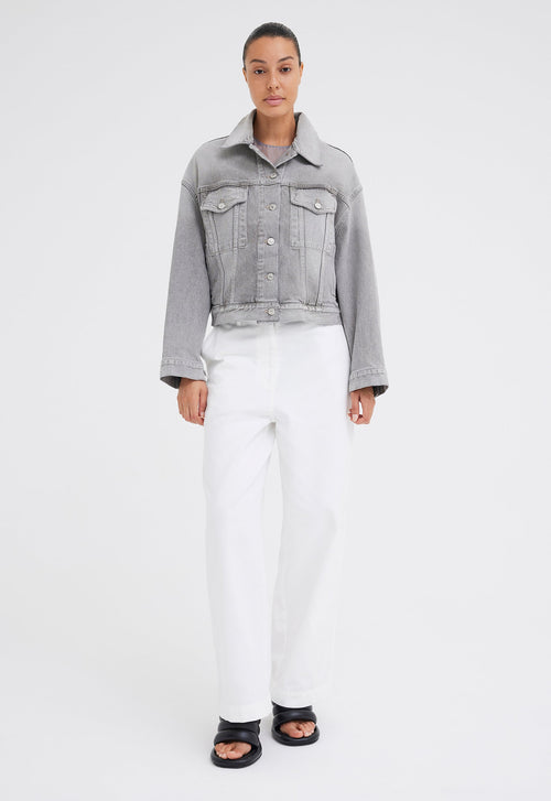 Citizens of Humanity Quira Puff Denim Jacket - Quartz Grey – Jac + 