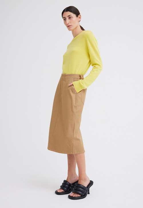Jac+Jack Skirts Uno Denim Midi Skirt - Camel Neutral