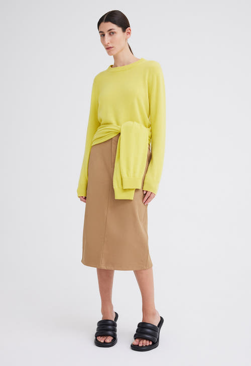 Jac+Jack Skirts Uno Denim Midi Skirt - Camel Neutral