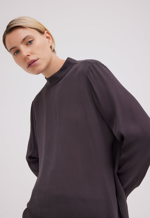 Clunes Silk Top - Muse Charcoal – Jac + Jack AU