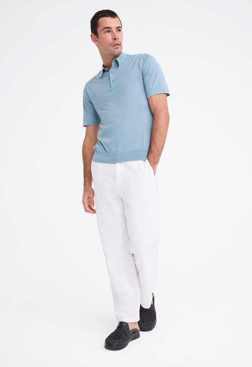 Jac+Jack Knitwear Pointier Polo - Lagoon