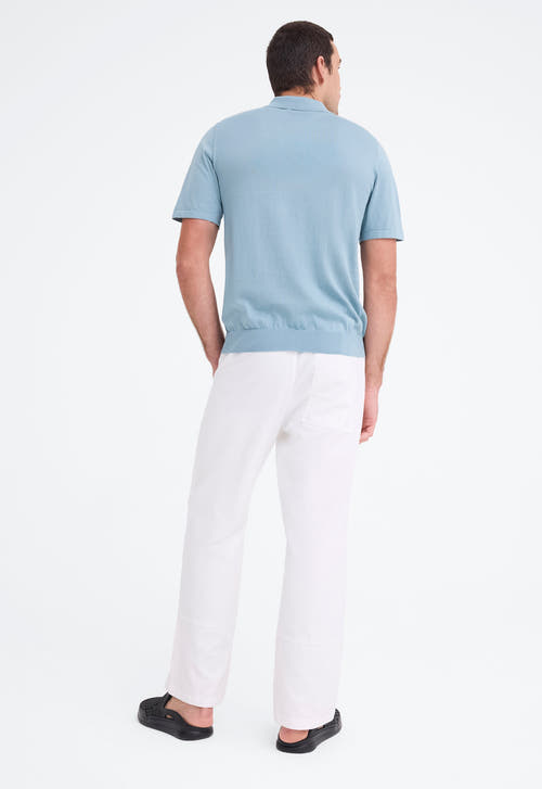 Jac+Jack Knitwear Pointier Polo - Lagoon