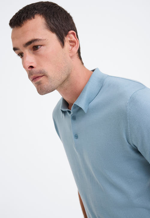 Jac+Jack Knitwear Pointier Polo - Lagoon