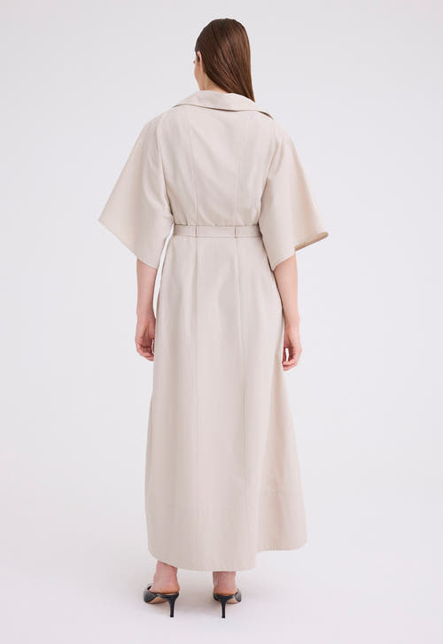 Jac+Jack Dresses Xavier Shirt Maxi Dress - Canvas Beige