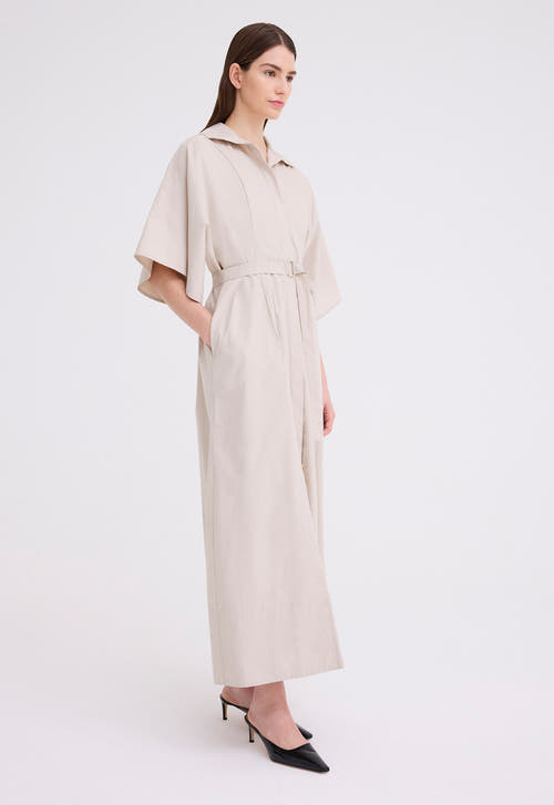 Jac+Jack Dresses Xavier Shirt Maxi Dress - Canvas Beige